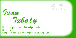 ivan tuboly business card